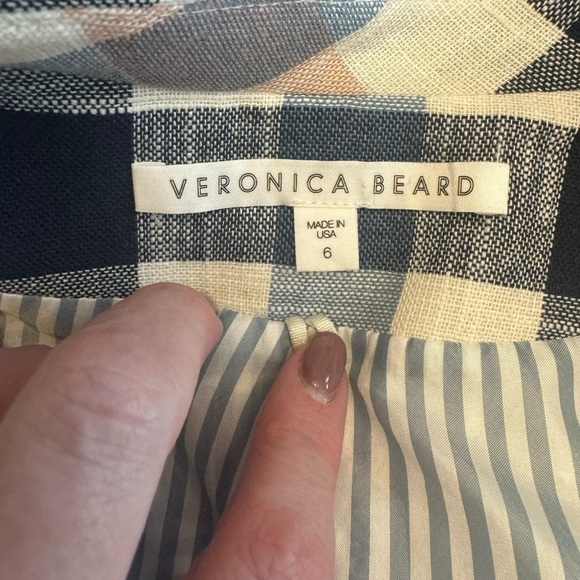 Veronica Beard - Schoolboy Stand Collar Dickey Feminine Blazer Sz 6 - Picture 8 of 10